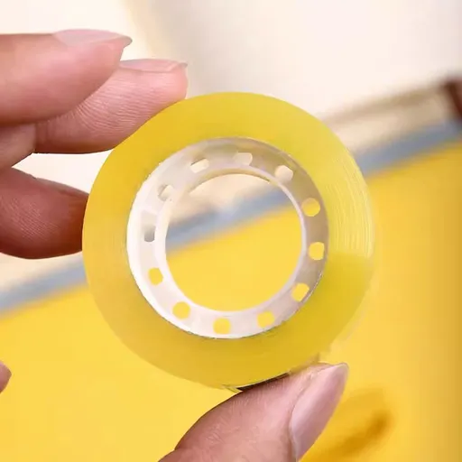 Compact Transparent Clear Tape, 6 Roll High Viscosity Clear Gift Wrap Tape, Clear Glossy Tape Release Smoothly, Extra Strong Adhesive