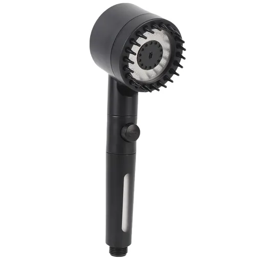 Handheld Filtered Shower Sprayer Adjustable Spray Modes Plastic Chrome Plated Fashion High Pressure Shower Spray Black