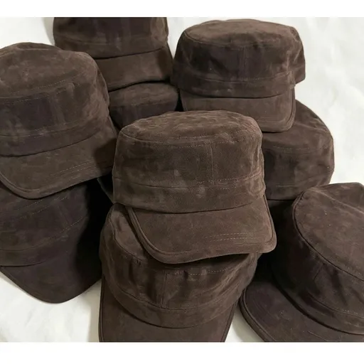 Dark Brown Suede‑Like Cavalry Hat, Adjustable 56‑58cm, Christmas & Halloween Retro Styling Accessory, Fashion Vintage Cap, Holiday Souvenir Gift