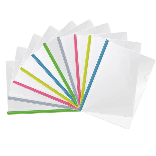 10X Folder Drawer 10Pcs Transparent File Folder Sliding Bar Report For Report Display Cover Organizer One Size Clear