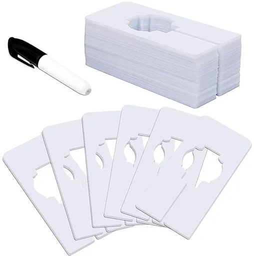 Wardrobe dividers - for hanging clothes - rectangular clothes dividers on racks - white wardrobe 40 pieces
