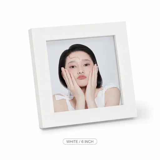 White square 6-inch minimalist aluminum wall mounted photo frame set, multiple sets of standard size photo frames, simple classic and fashionable design wall mounted photo frames, suitable for home gallery decoration