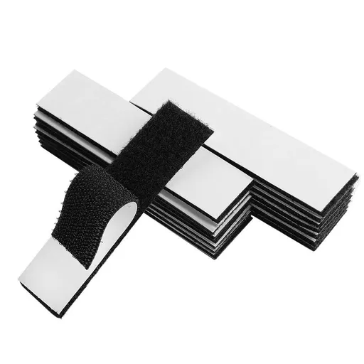 30*100mm Hook and Loop Strips with Adhesive - 15 Sets, Strong Back Adhesive Fasten Mounting Tape for Home or Office Use