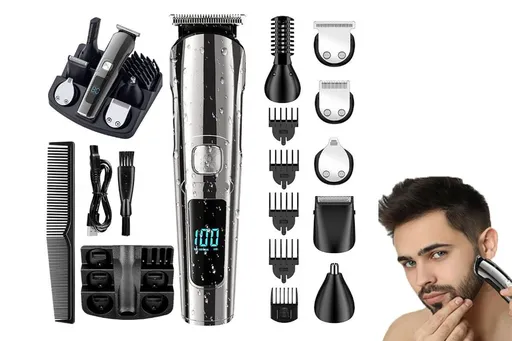 Beard Trimmer for Men Electric Razor & Shaver Cordless Hair Clippers Trimmers Set Grooming Kit Face Nose Hair Trimmer
