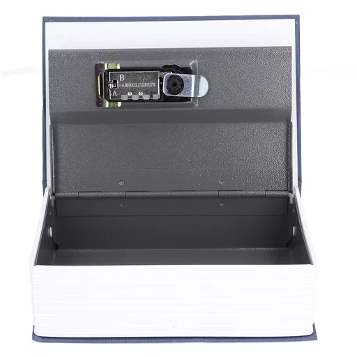 Book Shaped Steel Safe Classic Secret Book Safe Lock Password Type Household Storage BoxBlue