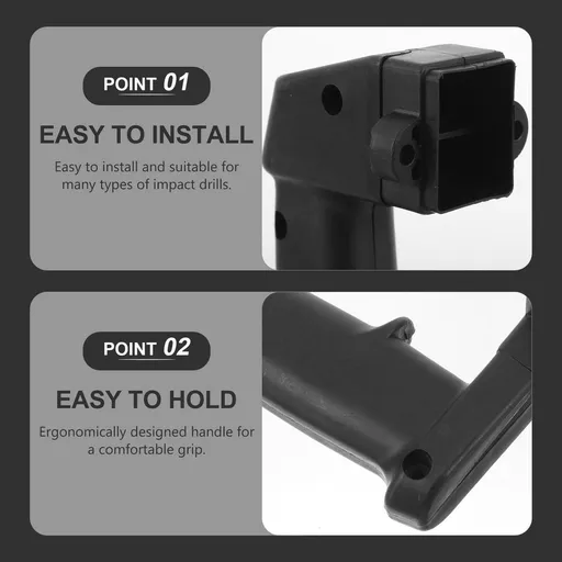 Electric Hammer Handle with Black Plastic Side Grip, Adjustable Replacement Part for Daily Use and Performance