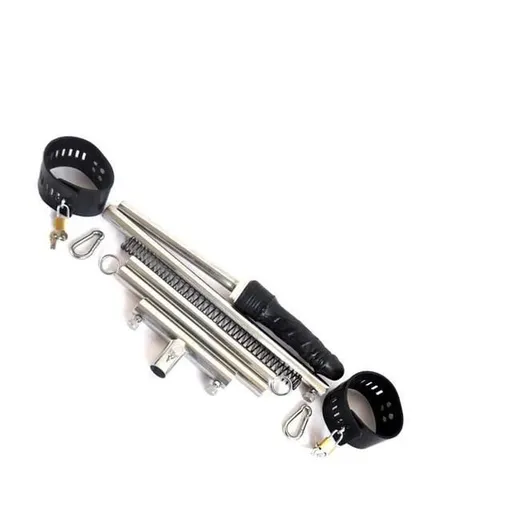 House Of Dasein Stainless Steel Leg Spreader Bar Black Dildo Bondage Device Bdsm Restraints - Black - Metal Cuffs - Men