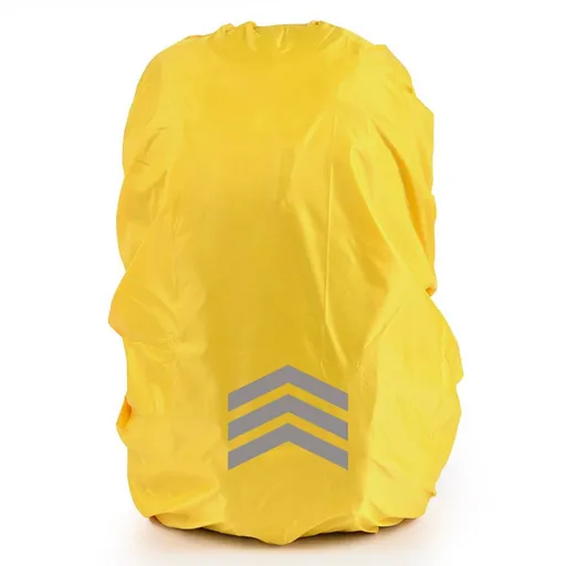 Backpack Rain Cover Waterproof Oxford Cloth Backpack Protector with Reflective Strip Elastic Design Hiking Cycling Travel Cover - Yellow M