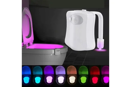 LED Body Sensor Bathroom Toilet Lamp 8 Colors Toilet Night Light