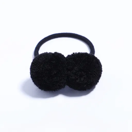 4 Pairs Candy Colors Cute Small Fuzzy Pompom Hair Ties Scrunchies Pom Pom Elastics Pigtail Ponytail Holders Fluffy Balls Rubber