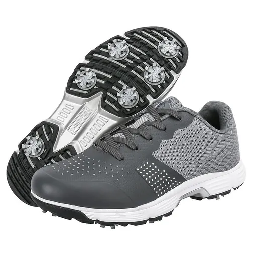 THESTRON Men Golf Shoes Waterproof Casual Grey 8.5