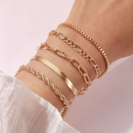 Retro Irregular Bracelet Set Women Layered Bangle Set Fashion Hand Jewelry H8975 Recommended Christmas Holiday Gift