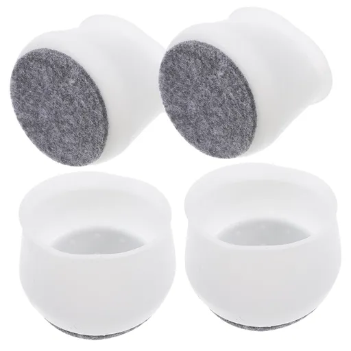 4pcs Chair Leg Floor Protectors Silicone Felt Furniture Pads Non Slip Covers to Scratch and Reduce Noise.