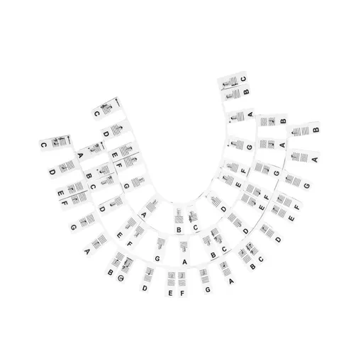 Piano Sticker Music Note Label, Leaves No Residue for Beginner Reusable Silicone for Piano Room Taking 88 Keys black words