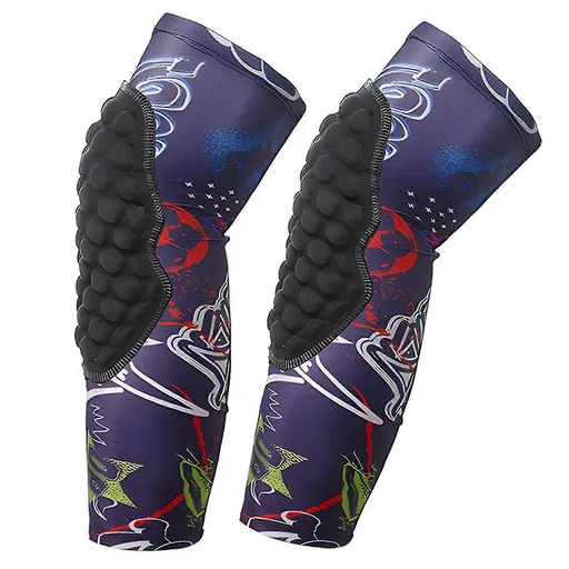 Sports Basketball Knee Pads Cushioned Design Comfortable Breathable Purple L