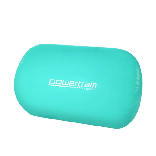 Powertrain Inflatable Air Barrel Gymnastics Roller 120cm x 75cm - Mint Green PVC Tumbling Mat for Flips & Balance