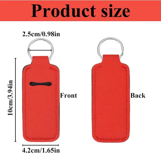 10 Pcs Chapsticks Holder Keychain for Lipstick, Potable Colorful Keychain Lip Lipstick Holders Gloss Cute with Clip Lips Balm Sleeve Pouch Organizer for Women Universal Pocket Bag Accessories