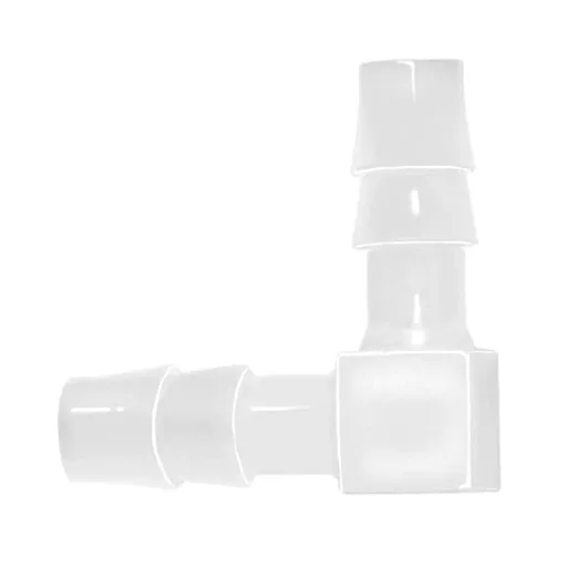 Plastic 1/4” Hose ID 90 Degree Elbow Barb Fitting, 6 Pcs Equal Barbed Joint Splicer Mender Adapter Union Adapter for Boat Aquarium