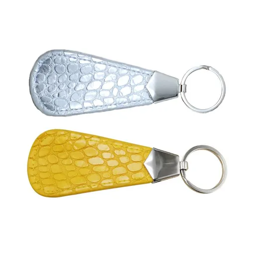 2 pcs Portable Shoes Horn Keychain Short Stainless Steel Shoehorn Travel Shoe Helper Pocket Shoe Horn with Key Ring