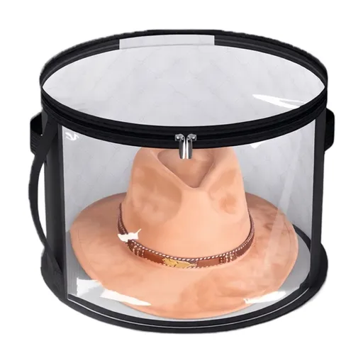 Stackable Round Hat Storage Bag for Beach Hats Space Saving Closet Organizer with Handle for Travel and Home Storage Solution Thickened Protective Storage Pocket Bag