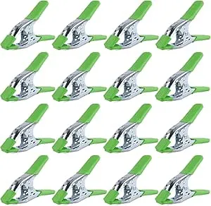 SWANLAKE 16-Pack 6-inch Strong Spring Clamps Set, Large Super Heavy Duty Spring Clamps Metal Anti-Slip Grip Handle - 2.5 inch Jaw Opening