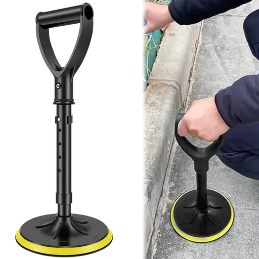 Stand Assist Mobility Aid, Height Adjustable Heavy Duty Metal Floor Standing Support Tool for Elderly, Yellow, Adjustable Design