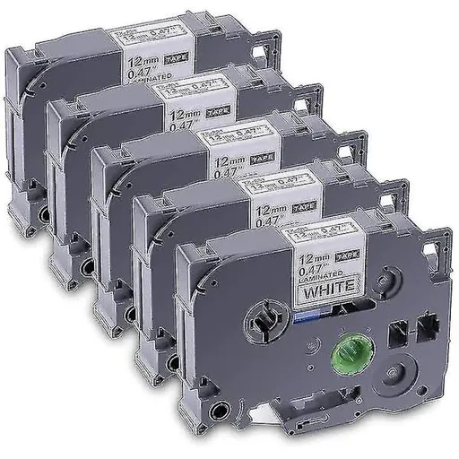 Brother TZE-231 Compatible 5-Pack Laminated P-Touch Label Printer Tape for PT-D Model