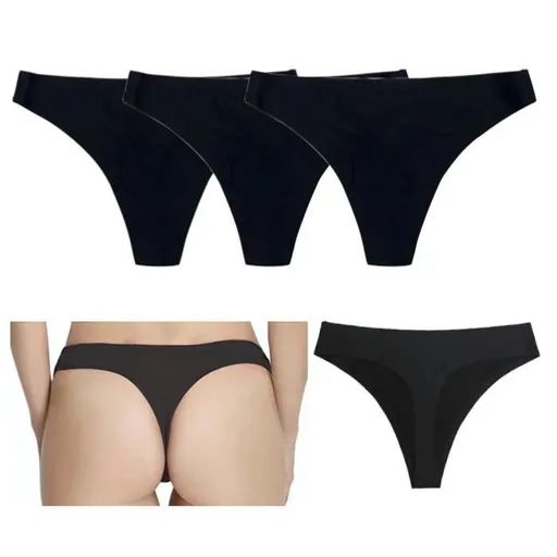 6-pack Seamless Invisible Thongs XL, Compatible with Various Brands