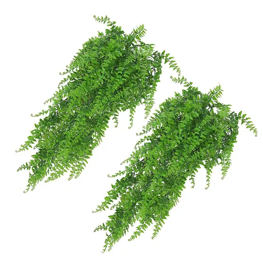 10PCS Artificial Hanging Plants Plastic Persian Fern Vines Fake Greenery Plants for Indoor Outdoor Room Wall Wedding Patio Porch Decor