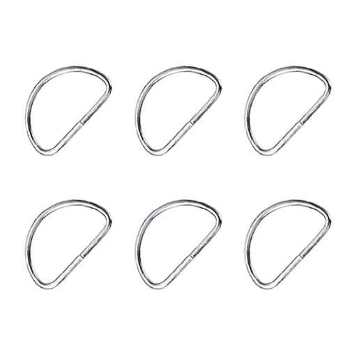Handbag Hardware Small D Rings Multipurpose Metal for DIY Crafts Silver 20PCS Size 1 Silver