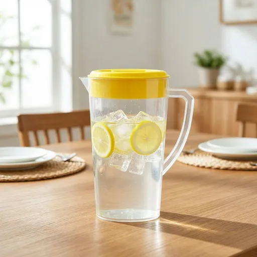 Plastic Pitcher With Lid, Water Carafe Jug Ice Tea Pitcher, Lemonade Juice Beverage Jar For Hot Cold Coffee Drink