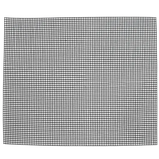 Food Grade NonStick Grid Sheet Multifunctional Barbecue Grid Mat for Barbecue Outdoor(Black 36x42cm )
