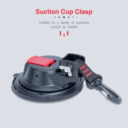 2 Pcs Heavy Duty Suction Cup Anchor with Single Head Strap Hook Multipurpose Suction Cup Hooks Tie Down Suction Cup Anchor