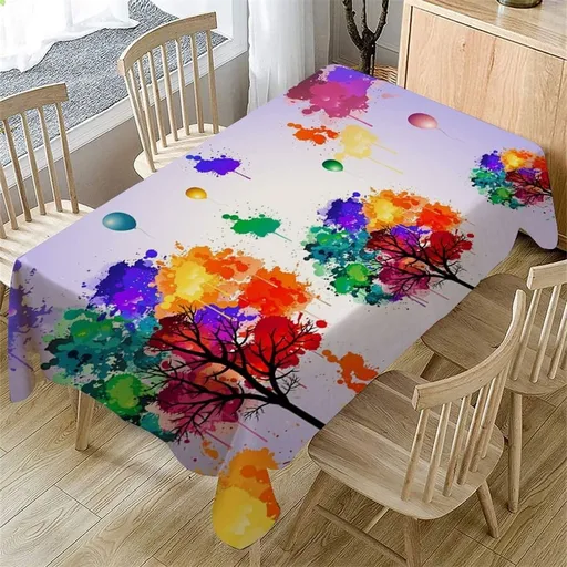1 Tablecloth Primeval 3D Flower Table Cloth Rectangular Tea Table Cover Dining Home Decor Table Cloth