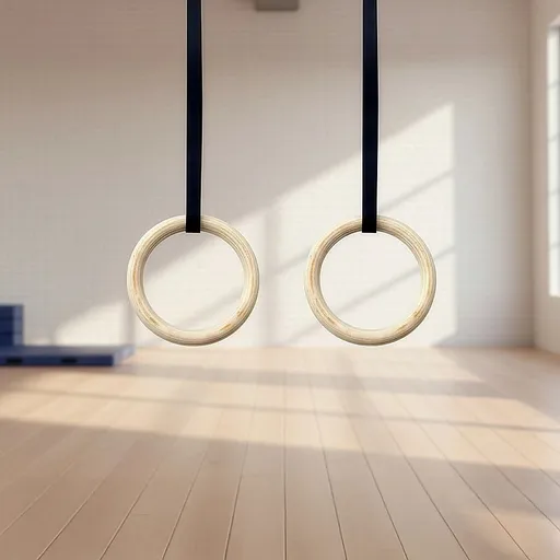 235mm Wooden Gymnastic Rings – Olympic Gym Strength Training & Fitness