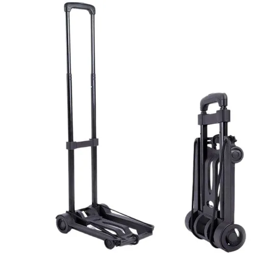 Folding Portable Cart: Lightweight 1.3kg, Load Capacity 30kg, Silent Smooth Wheels, Essential Tool for Travel, Shopping and Moving