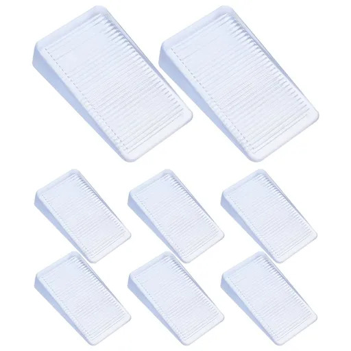 Construction Shims White 8Pcs 2X1.2X0.4In