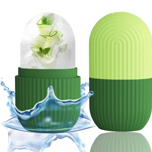 Ice Roller for Face and Neck Skin Care De-Puff Eye Bags Reduce Migraine Pain Reusable Silicone Ice Mold