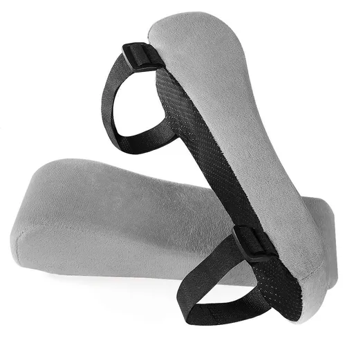 2pc Memory Foam Arm Rest Office Chair Armrest Pads and Elevated Sloped Armrest - Universal Cushion Covers for Armrest and Elbow Relief