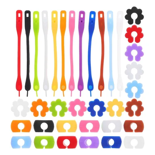 36Pcs Reusable Silicone Wine Charms for Wine Glasses in Assorted Colors