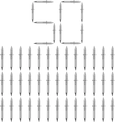 Double Headed Skirting Nails, 50PCS Invisible Seamless Baseboard Screws, Solid Wood Baseboard Double-Headed Nails, Double Sided Nails for Wood, Skirting Line Without Marks Nail for Solid Wood Trim