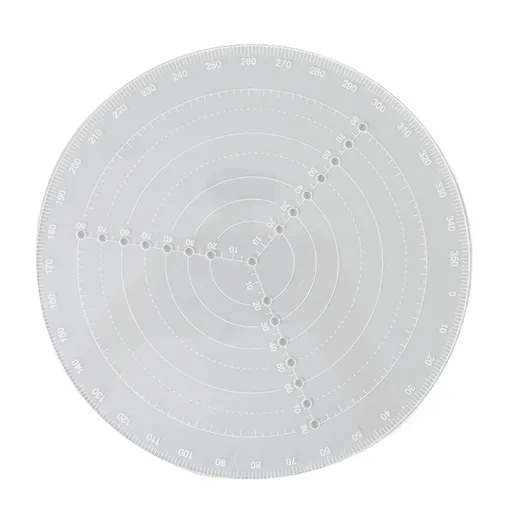 Round Center Finder Acrylic Semi Transparent Compass Drawing Measurement Tools for Woodwork Turning
