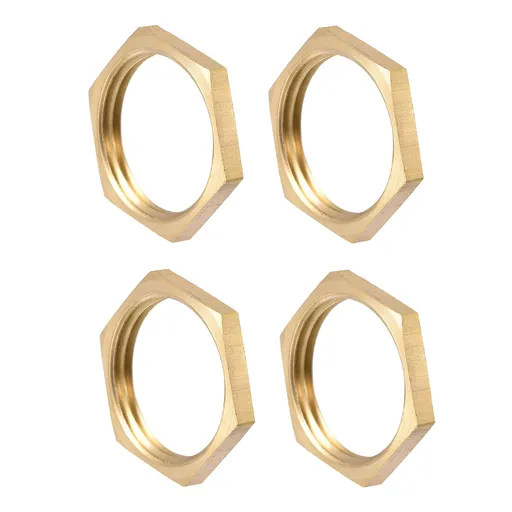 G3/4 Lock Nut, Hex Brass Female Locknut for Plumbing Hex Brass Female Locknut for Plumbing 4pcs Hex Brass Female Locknut