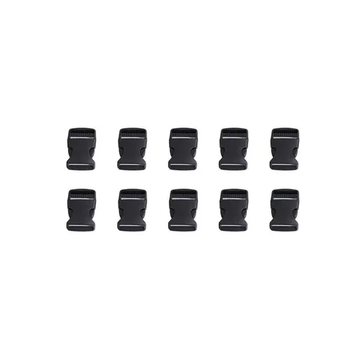 10pcs Black Plastic Buckle Clips for School Bag Backpack Strap Multifunctional - 38mm
