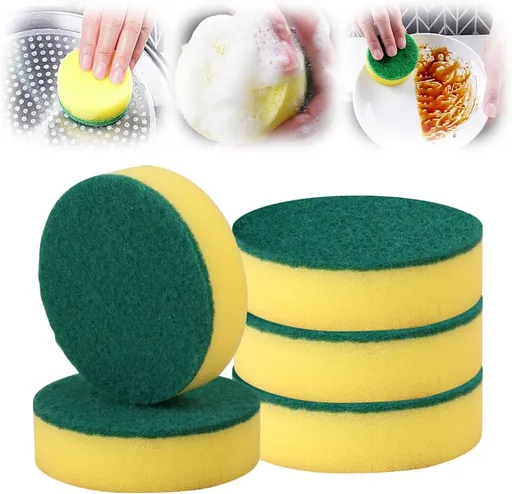 Multi-Purpose Heavy-Duty Sponge Brush Head for Household Cleaning (5 pcs)