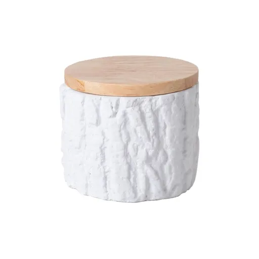 Wood Grain Pet Ashes & Fur Urn, Cat Memorial Gift, Pet Loss Condolence Keepsake, Suitable for Cat Owners to Commemorate Deceased Cats - White - Size 8*7cm