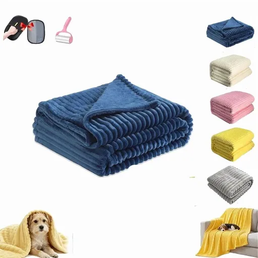 Emotional Comfort Blanket for Dogs, Yellow Dog Blanket, Rabbit Hair Plush Blankets for Pets, Soft and Comfortable, for Kennel, Sofa, Bed and Car Seat