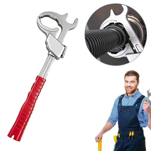 Multifunctional Bathroom Pipe Repair Tool, Adjustable Wrench for Water Pipe, Faucet, Shower and Valve Connections