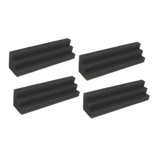 Foam Bass Traps Corner Block foam, Studio Foam Sound Proof Foam Panles Noise Dampening Wall Soundproofing(12"X3"X3", Black)4pes