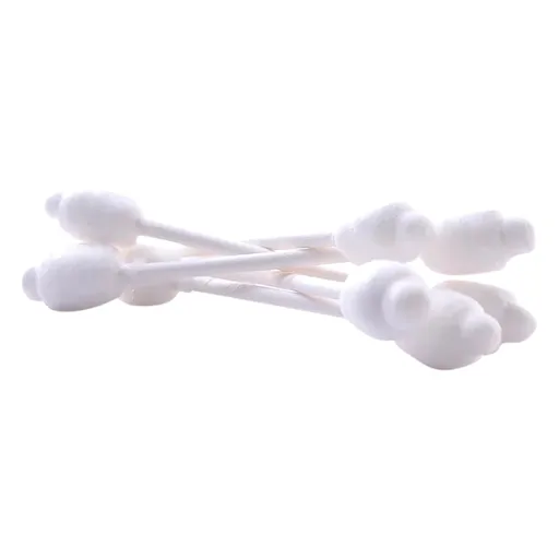 55ct Baby Cotton Swabs Safety Swabs for Kids or Babies Organic Cotton Gentle Baby Qtips Children Cotton Buds White